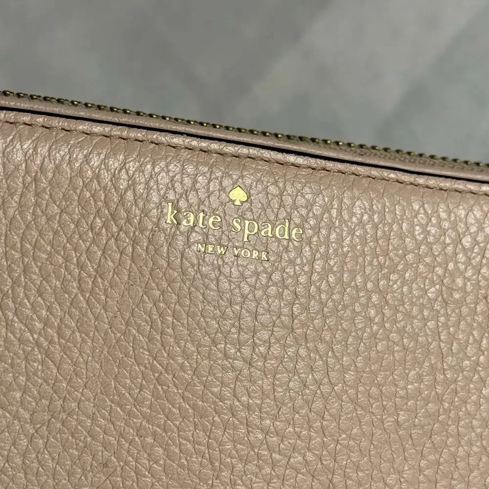 Kate Spade New York Blush Pink Pebble Leather Large Continental Wristlet Wallet